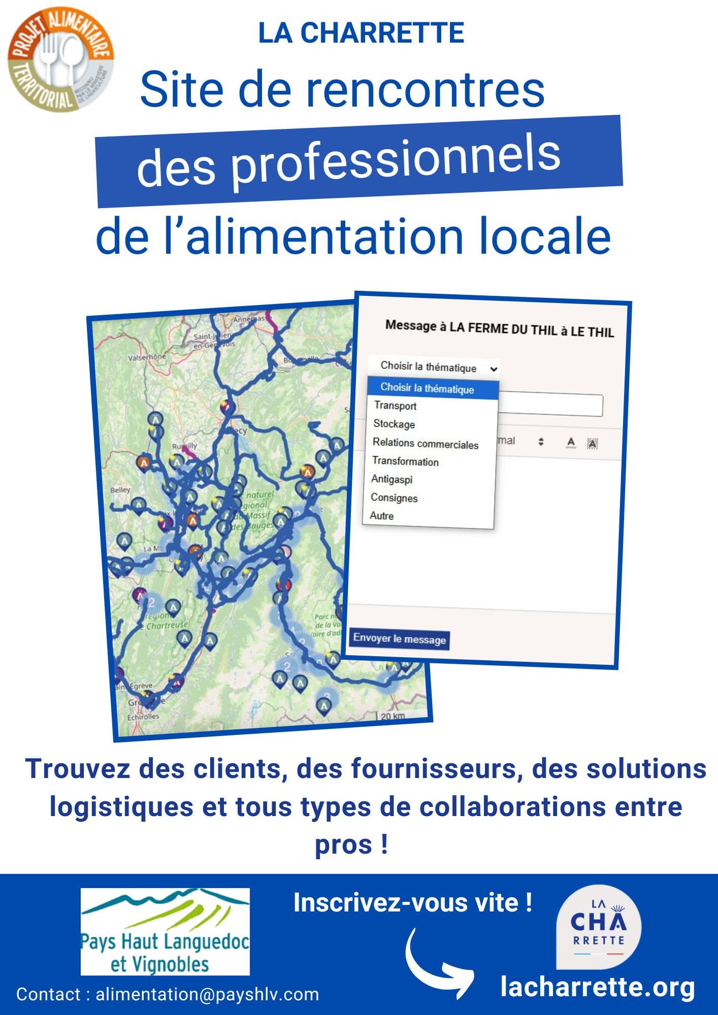 Flyer d'information de La Charrette