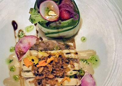 l'entrée proposée au grand dîner des vignobles